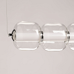 Люстра линейная с 6-ю прозрачными стеклянными плафонами округлой формы HANDLE GRAPE варинант исполнения - 6 | Loft Concept в Саратове