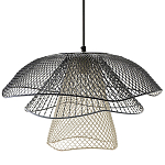Подвесной светильник Black Grey Mesh Lampshade Hanging Lamp варинант исполнения - 1 | Loft Concept в Саратове
