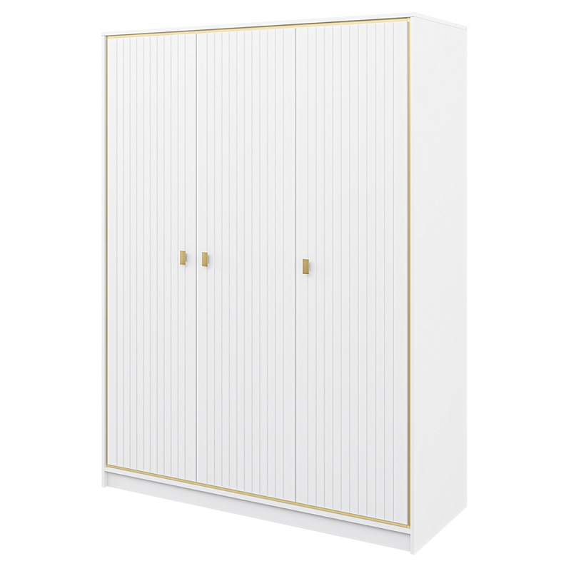 Шкаф белый трёхдверный для одежды Antique Order Белый Золотой в Саратове | Loft Concept 