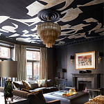 Обои ручная роспись в стиле Арт-деко Symphony Original colourway on Flint silk dupion варинант исполнения - 3 | Loft Concept в Саратове