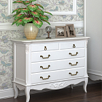 Комод белый из массива бука в стиле прованс White Provence варинант исполнения - 4 | Loft Concept в Саратове