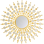Зеркало-солнце в раме из металла с золотыми с лучами Rays of Peace варинант исполнения - 1 | Loft Concept в Саратове
