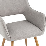 Стул в рогожке серого цвета NEASAN STOOL варинант исполнения - 7 | Loft Concept в Саратове