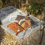 Подушка декоративная с геометрическим узором и плетенными вставками Divine Abstractions варинант исполнения - 5 | Loft Concept в Саратове