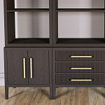 Модульный стеллаж Primo из трех составных элементов Темный орех варинант исполнения - 6 | Loft Concept в Саратове