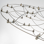 Люстра подвесная с тонкой металлической конструкцией цвета хром Quasar варинант исполнения - 6 | Loft Concept в Саратове