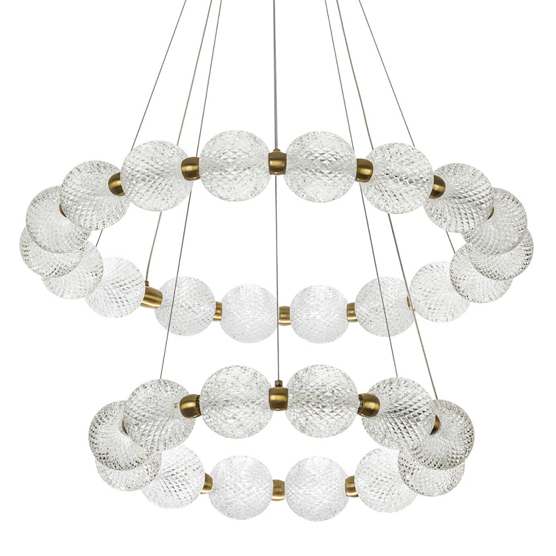 Светодиодная двухъярусная кольцевая люстра Crystal Globule Chandelier Бронза Прозрачный Светодиодная двухъярусная кольцевая люстра Crystal Globule Chandelier Бронза Прозрачный в Саратове | Loft Concept