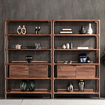 Стеллаж в гостиную для книг Moon Walnut Furniture варинант исполнения - 3 | Loft Concept в Саратове
