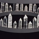 Люстра с двумя кольцами черного цвета с хрустальными элементами QUARTZ CRYSTAL варинант исполнения - 11 | Loft Concept в Саратове