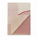 Плед из хлопка бежевого цвета с абстрактным принтом Elysian Flow Peach варинант исполнения - 5 | Loft Concept в Саратове