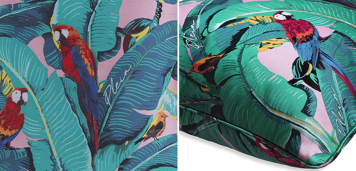 Подушка Philipp Plein Cushion Parrot 70 x 70 Подушка Philipp Plein Cushion Parrot 70 x 70 - Loft-Concept в Саратове