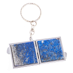 Зеркало брелок складное двухстороннее из натурального камня Лазурит Stone Mirrors варинант исполнения - 6 | Loft Concept в Саратове