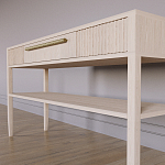 Дизайнерская Консоль с полкой и ящиком Primo Светлый дуб варинант исполнения - 4 | Loft Concept в Саратове