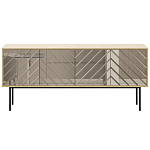 Длинная тумба с зеркальным декором Serena варинант исполнения - 9 | Loft Concept в Саратове