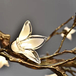 Люстра в виде золотой ветки с цветами Glass Flower Pendant Light варинант исполнения - 9 | Loft Concept в Саратове