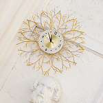 Часы настенные из металла золотые с белым циферблатом Current Time варинант исполнения - 4 | Loft Concept в Саратове