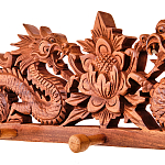 Панно-вешалка из дерева драконы Panel With Animals варинант исполнения - 2 | Loft Concept в Саратове