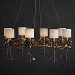 Люстра с каркасом в виде цветков розы и тканевыми абажурами Flowers and Fox Roses варинант исполнения - 4 | Loft Concept в Саратове