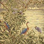 Обои ручная роспись Le Brésil Amarelo Deep Rich Gold варинант исполнения - 1 | Loft Concept в Саратове