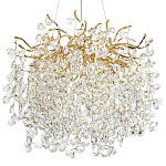 Люстра с хрустальными подвесками на металлических ветках Fairytree Light Gold Chandelier 10 варинант исполнения - 1 | Loft Concept в Саратове