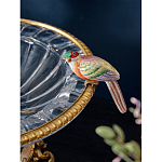 Чаша стеклянная с фигурками разноцветных попугаев на ободке 41 Eden Garden варинант исполнения - 4 | Loft Concept в Саратове