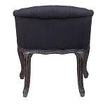 Кресло низкое в стиле прованс Черный Лен Louis French Armchair  варинант исполнения - 3 | Loft Concept в Саратове