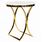 Кофейный столик на подстолье золотого цвета Noelle варинант исполнения - 1 | Loft Concept в Саратове