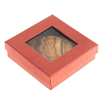 Зеркало карманное складное круглое из натурального камня Оникс в подарочной упаковке Gold Stone Mirrors варинант исполнения - 4 | Loft Concept в Саратове