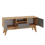 ТВ-тумба с фасадом цвета серый бетон Grace of Furniture  варинант исполнения - 3 | Loft Concept в Саратове