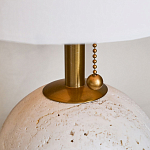 Настольная лампа на круглом основании из натурального камня Bartolomeo варинант исполнения - 2 | Loft Concept в Саратове