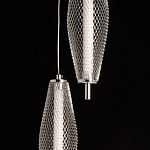 Люстра круглая каскадня с 5-ю плафонами из металлической сетки Mesh Lampshade Lighting варинант исполнения - 8 | Loft Concept в Саратове