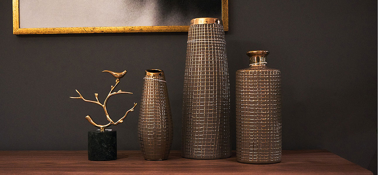 Ваза Golden mesh 35 Ваза Golden mesh 35 - Loft-Concept в Саратове