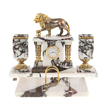 Настольный письменный набор из мрамора с декором в виде льва в подарочной упаковке Marble Accessory варинант исполнения - 1 | Loft Concept в Саратове