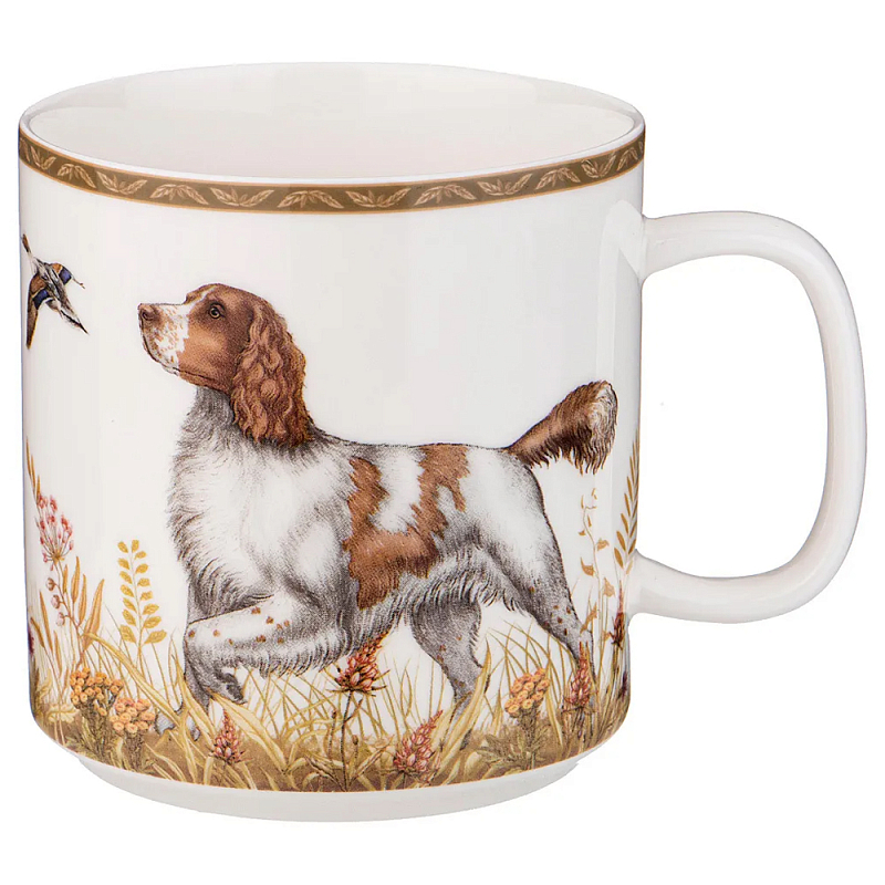 Кружка из фарфора с изображением уток и собаки 400 мл Hunting Porcelain Collection Белый Коричневый Мульти Кружка из фарфора с изображением уток и собаки 400 мл Hunting Porcelain Collection Белый Коричневый Мульти в Саратове | Loft Concept