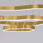 Люстра подвесная с 3-мя ассиметричными светодиодными лампами Golden Current варинант исполнения - 4 | Loft Concept в Саратове