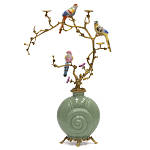 Фарфоровый подсвечник с бронзовым декором Eden Garden варинант исполнения - 1 | Loft Concept в Саратове