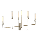 Люстра с 6-ю белыми матовыми плафонами из стекла в форме цилиндра Longitude варинант исполнения - 3 | Loft Concept в Саратове