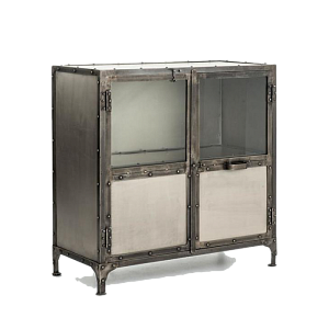 Комод металлический Industrial Steampunk Nickel 2 Door Cabinet