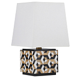 Настольная лампа с фигурным узором и трапециевидным абажуром Сonundrum варинант исполнения - 3 | Loft Concept в Саратове