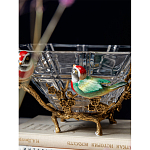 Чаша квадратная из прозрачного стекла с фигурками разноцветных птиц Eden Garden варинант исполнения - 3 | Loft Concept в Саратове