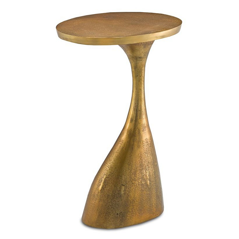 Приставной стол Ishaan Accent Table Латунь Античная полированная в Саратове | Loft Concept 