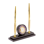 Часы настольные с двумя ручками из натурального камня Stone Clock варинант исполнения - 2 | Loft Concept в Саратове