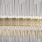 Люстра круглая с прозрачными стеклянными трубками 51 см Nembus варинант исполнения - 9 | Loft Concept в Саратове