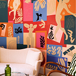 Обои ручная роспись в стиле Арт-деко Jazz Original colourway on painted silk with embroidery варинант исполнения - 3 | Loft Concept в Саратове