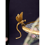 Чаша из прозрачного стекла с рельефным ободком и фигурками стрекоз Eden Garden варинант исполнения - 4 | Loft Concept в Саратове