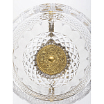 Чаша из рельефного стекла прозрачного цвета на бронзовой подставке Eden Garden варинант исполнения - 4 | Loft Concept в Саратове