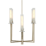 Люстра с 6-ю белыми матовыми плафонами из стекла в форме цилиндра Longitude варинант исполнения - 4 | Loft Concept в Саратове