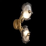 Бра с ветвистыми бронзовыми элементами и стеклянными рифлеными дисками Textured Glass Bra варинант исполнения - 5 | Loft Concept в Саратове