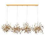 Люстра подвесная из четырех частей с металлическими круглыми элементами Terzani Argent варинант исполнения - 2 | Loft Concept в Саратове