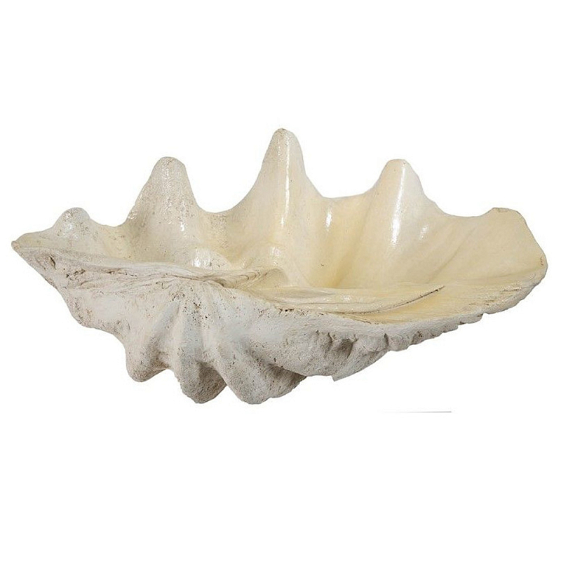 Блюдо декоративное в виде ракушки Seashell Белый Бежевый Блюдо декоративное в виде ракушки Seashell Белый Бежевый в Саратове | Loft Concept